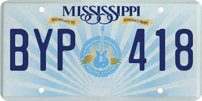 MS license plate BYP418