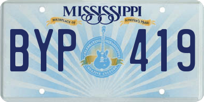MS license plate BYP419
