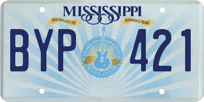 MS license plate BYP421