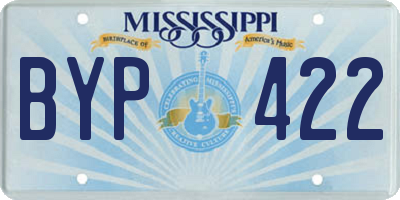 MS license plate BYP422