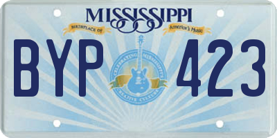 MS license plate BYP423