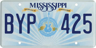 MS license plate BYP425