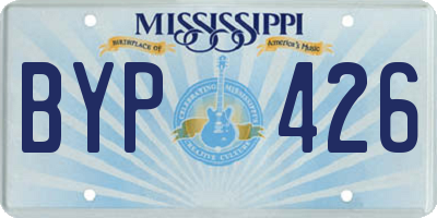 MS license plate BYP426