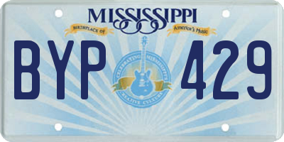 MS license plate BYP429