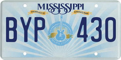 MS license plate BYP430