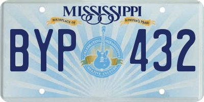 MS license plate BYP432