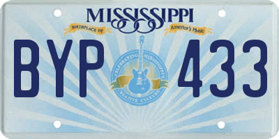 MS license plate BYP433