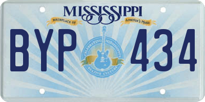 MS license plate BYP434