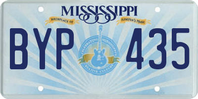 MS license plate BYP435