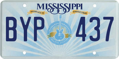 MS license plate BYP437