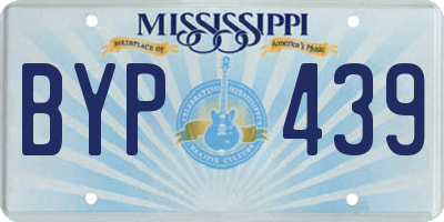 MS license plate BYP439