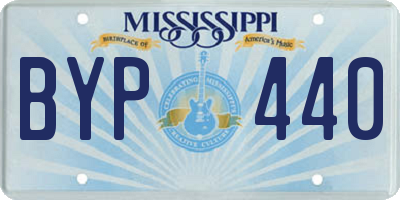 MS license plate BYP440