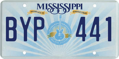 MS license plate BYP441