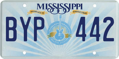 MS license plate BYP442