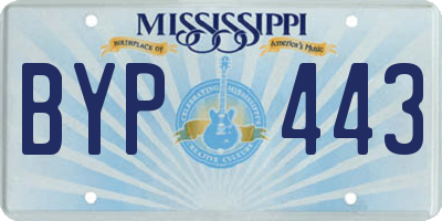 MS license plate BYP443