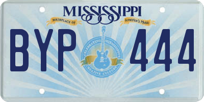 MS license plate BYP444