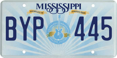 MS license plate BYP445