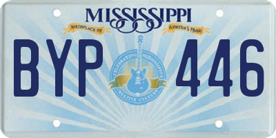 MS license plate BYP446