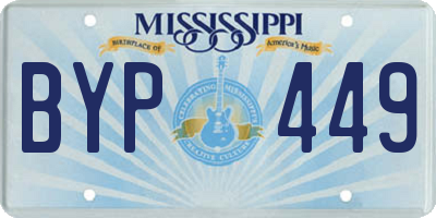 MS license plate BYP449
