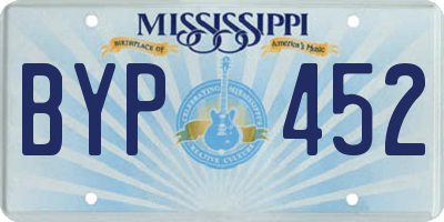 MS license plate BYP452