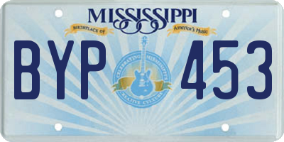 MS license plate BYP453
