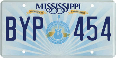 MS license plate BYP454
