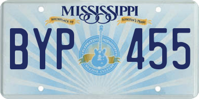MS license plate BYP455