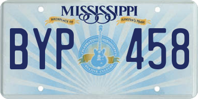 MS license plate BYP458