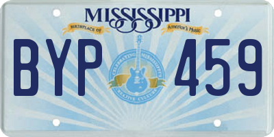 MS license plate BYP459