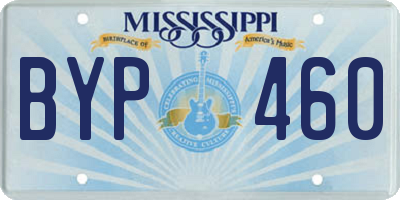 MS license plate BYP460