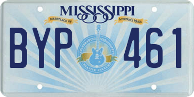 MS license plate BYP461