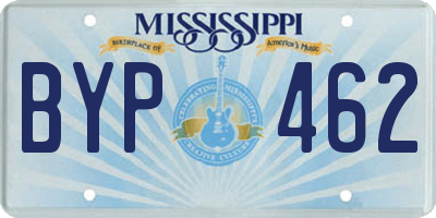 MS license plate BYP462