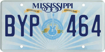 MS license plate BYP464
