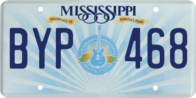 MS license plate BYP468