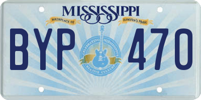 MS license plate BYP470