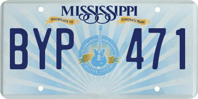 MS license plate BYP471