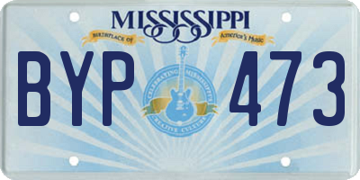 MS license plate BYP473