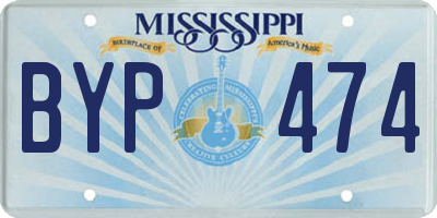 MS license plate BYP474