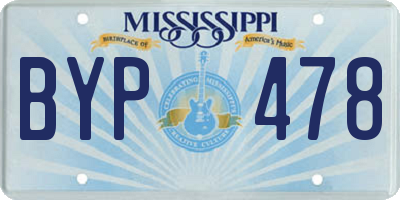 MS license plate BYP478