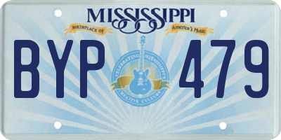 MS license plate BYP479