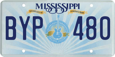 MS license plate BYP480