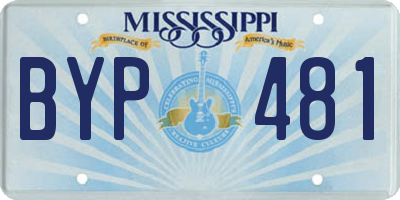 MS license plate BYP481