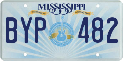 MS license plate BYP482