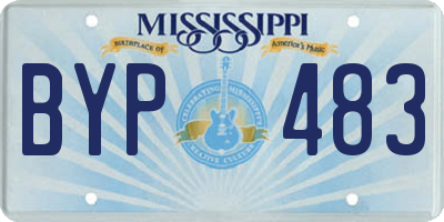 MS license plate BYP483