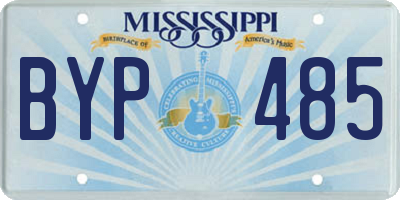 MS license plate BYP485