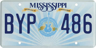 MS license plate BYP486
