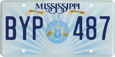 MS license plate BYP487