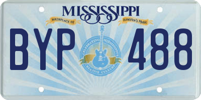 MS license plate BYP488