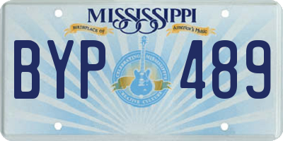 MS license plate BYP489