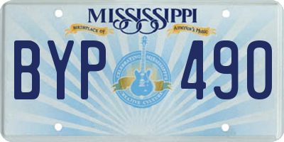 MS license plate BYP490